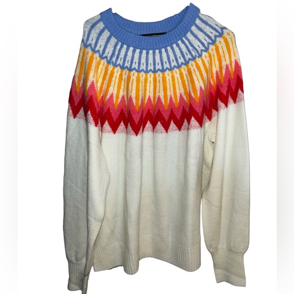 NWT French Connection Essentials Fair Isle Sweater - Picture 3 of 7